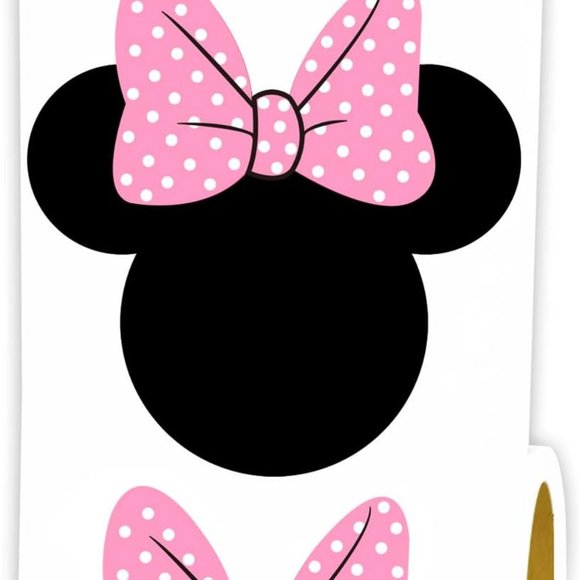 150Pcs Minnie Mouse Head Stickers Big Size 2.73 x 2.62 Inch Pink - Picture 1 of 7